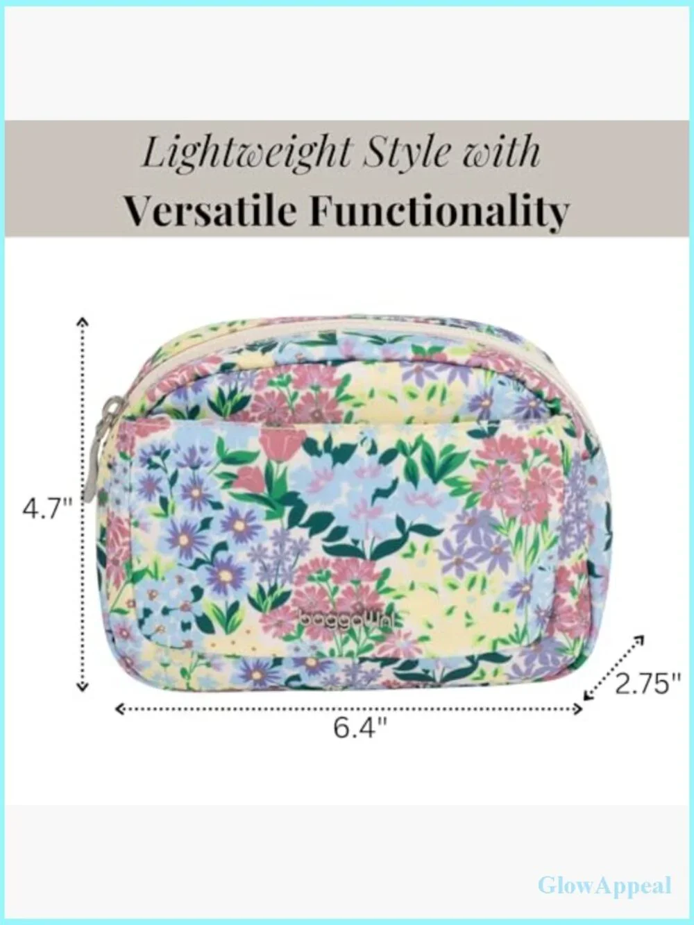 Lightweight Cosmetic Bag - Travel Makeup Organizer with Pockets